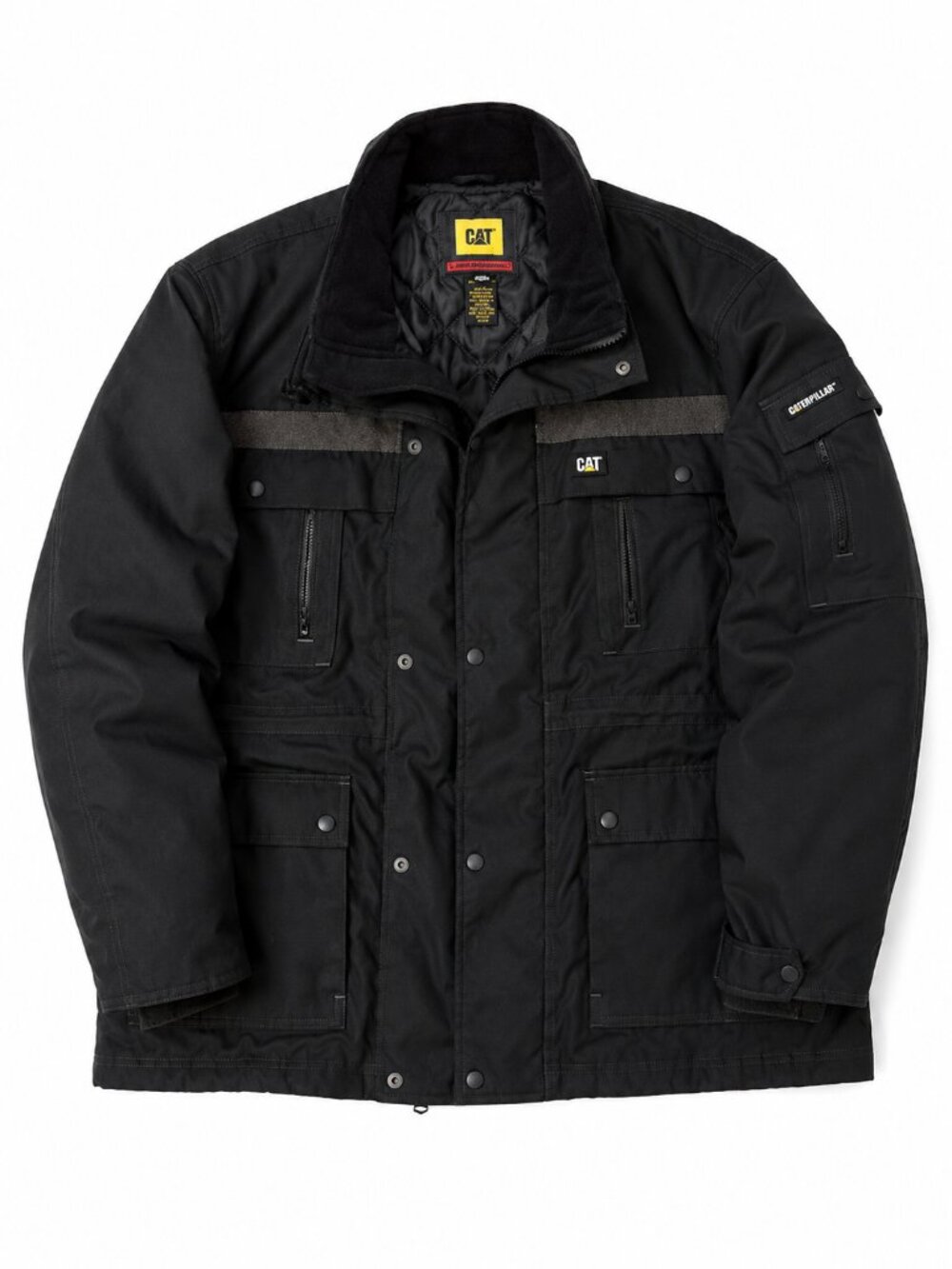 **CAT Caterpillar Black Insulated Workwear Jacket – Men’s 3XL**